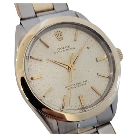 rolex model 1005 stainless and gold band 1964|54131: Rolex, Ref. 1005 Oyster Perpetual With Gold/Stee.